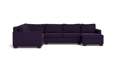 Track 141" Corner Sectionals w. Right Chaise - Superb Amethyst