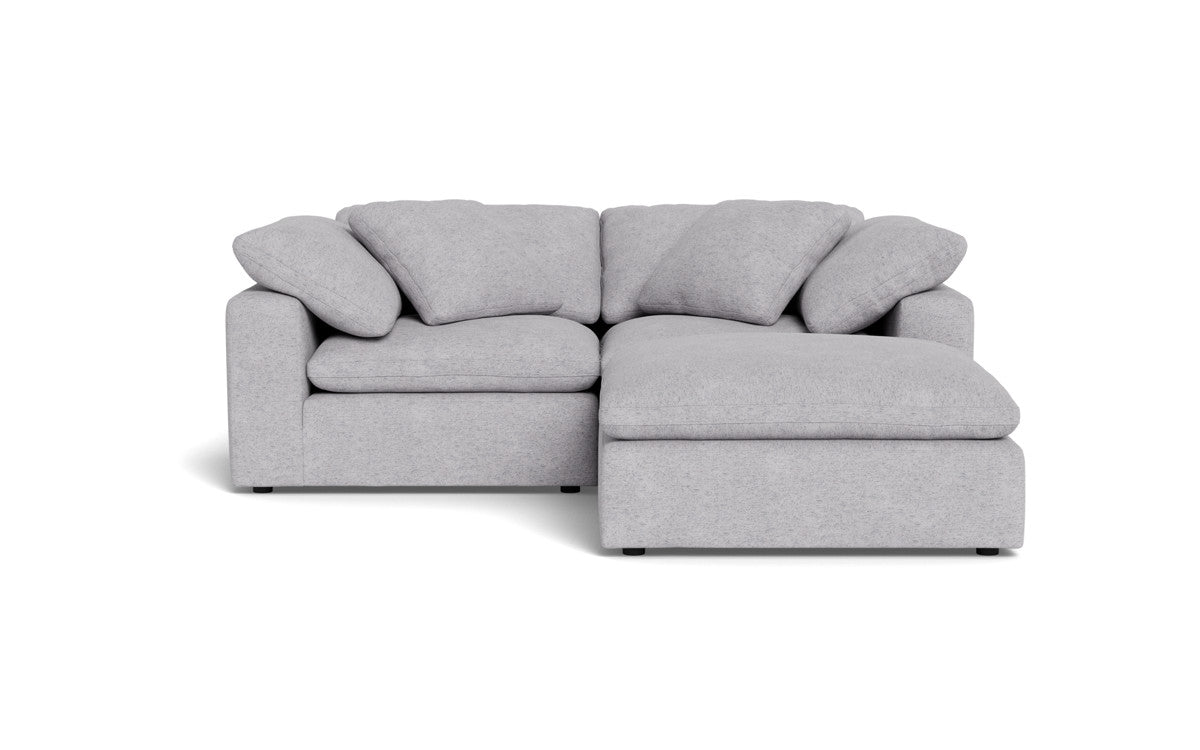 Fluffy 2 Piece Sofa w/Otto - Travis Pewter