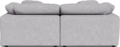 Fluffy 2 Piece Sofa w/Otto - Travis Pewter