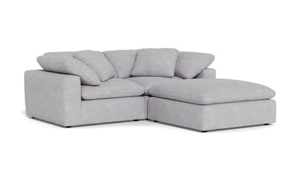 Fluffy 2 Piece Sofa w/Otto - Travis Pewter