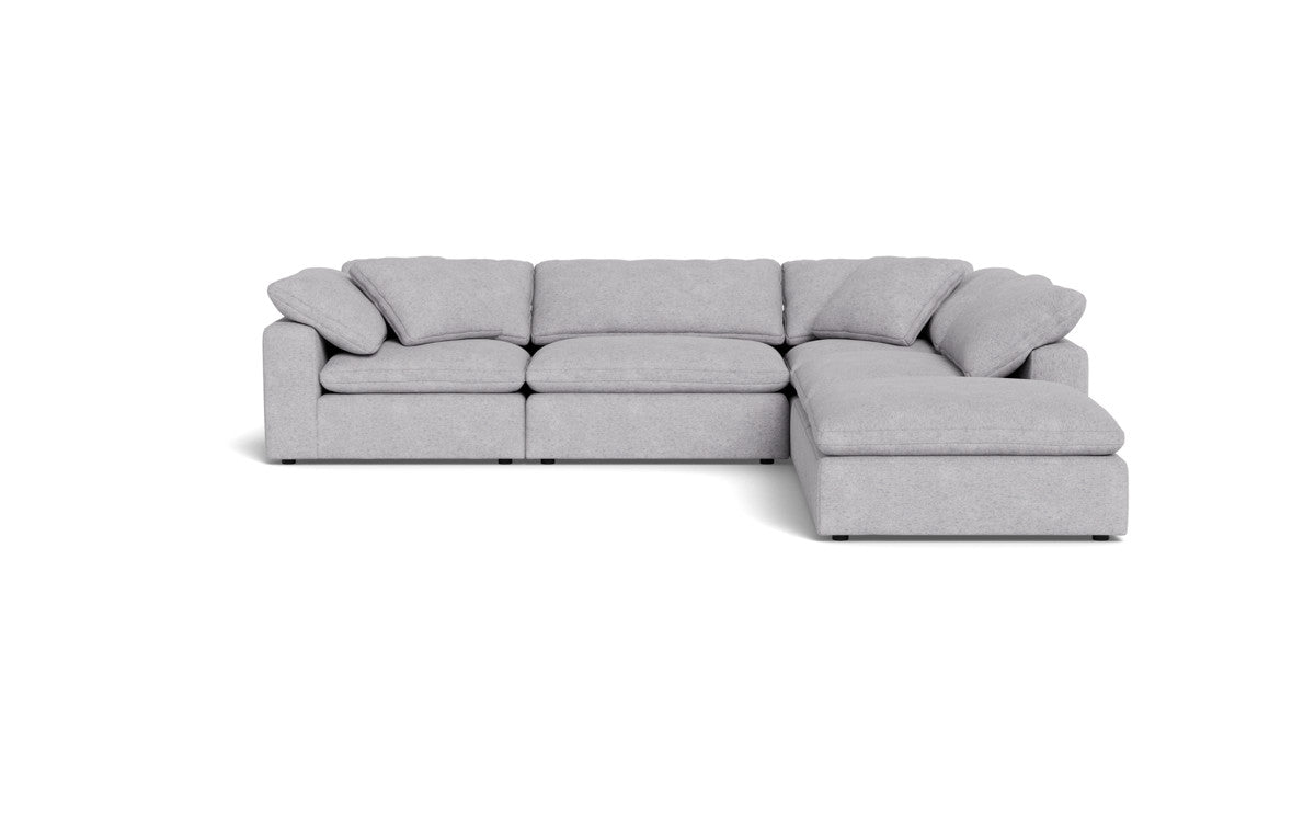 Fluffy 4 Piece Sectional w/Otto - Travis Pewter