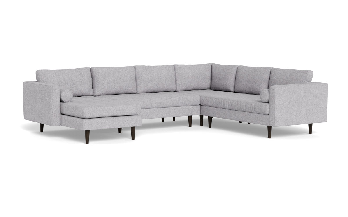 Ladybird 133" Corner Sectional with Left Chaise - Travis Pewter