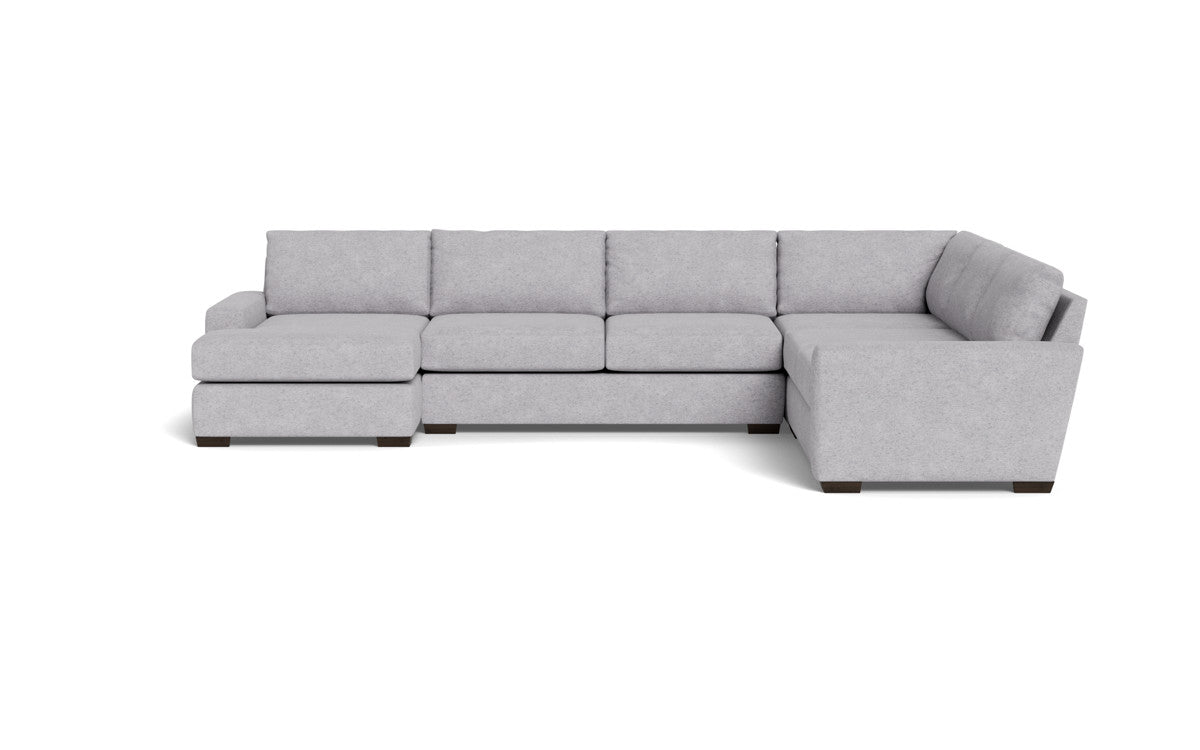 Mas Mesa 162" Deep Corner Sectionals w. Left Chaise - Travis Pewter