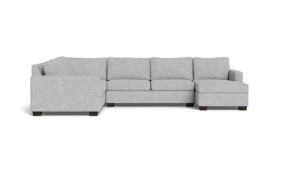 Track 141" Corner Sectionals w. Right Chaise - Travis Pewter