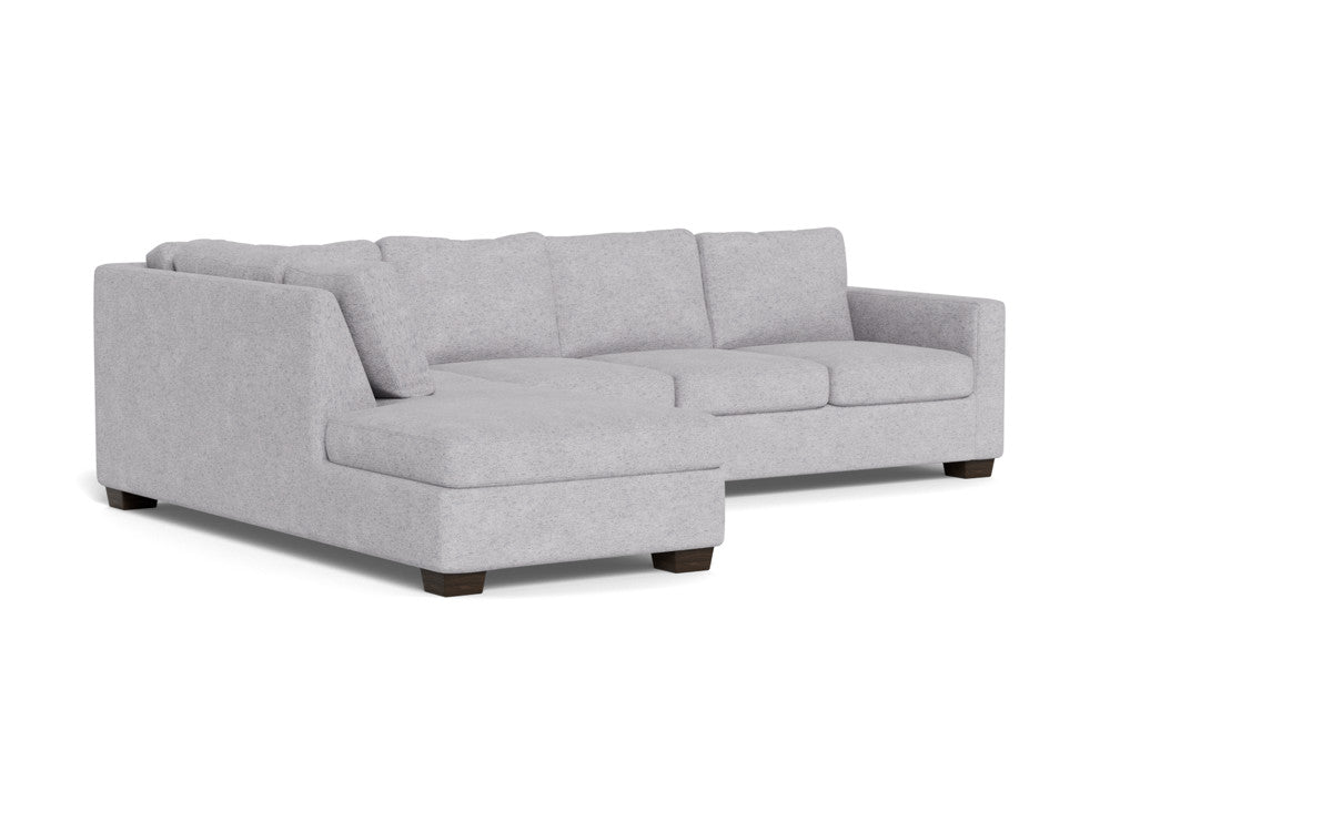 Track 121" Left Chaise Sectional - Travis Pewter