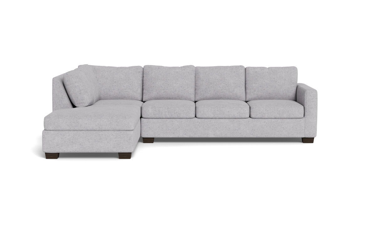 Track 121" Left Chaise Sectional - Travis Pewter