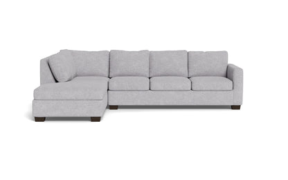 Track 121" Left Chaise Sectional - Travis Pewter
