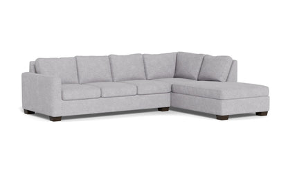Track 121" Right Chaise Sectional - Travis Pewter