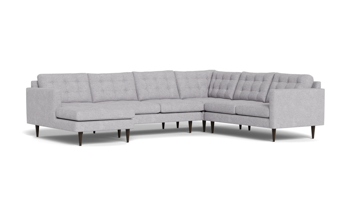 Wallace 131" Corner Sectionals w. Left Chaise - Travis Pewter