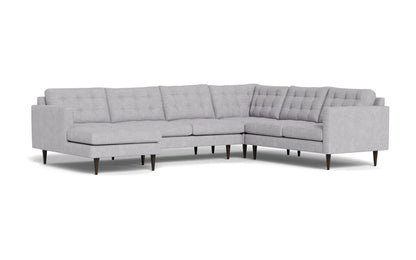 Wallace 131" Corner Sectionals w. Left Chaise - Travis Pewter