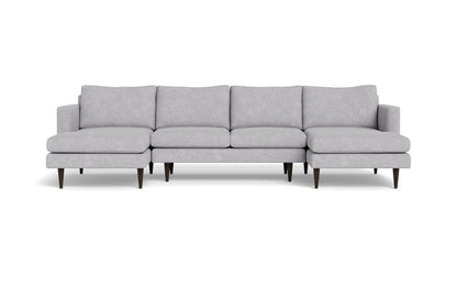 Wallace 126" Untufted Double Chaise U Sectional