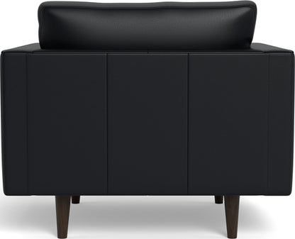 Ladybird 42" Leather Arm Chair - Tribeca Black