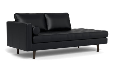 Ladybird 82" Leather LAF Stand Alone Chaise - Tribeca Black