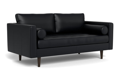 Ladybird 72" Leather Loveseat - Tribeca Black