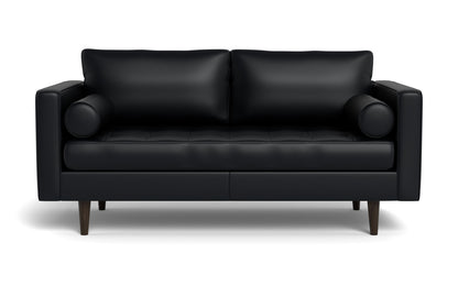 Ladybird 72" Leather Loveseat - Tribeca Black