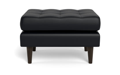 Ladybird Leather Ottoman - Tribeca Black