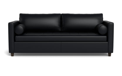 Ladybird 88" Leather Queen Sleeper - Tribeca Black