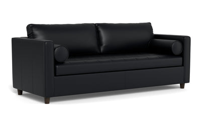 Ladybird 88" Leather Queen Sleeper - Tribeca Black