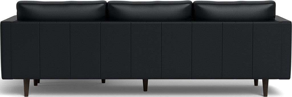 Ladybird 104" Leather Reversible Sofa Chaise - Tribeca Black