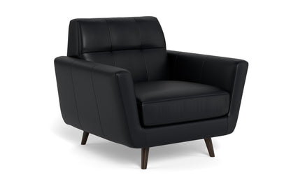 Lamar 42" Leather Arm Chair - Tribeca Black