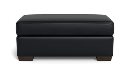Mesa Leather Ottoman - Hudson Lager