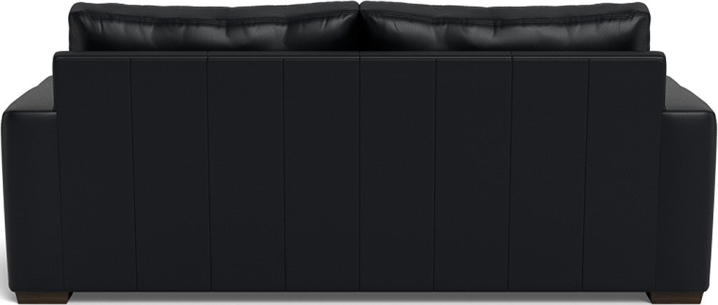 Mas Mesa 88" Deep Leather Sofa - Tribeca Black