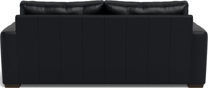 Mas Mesa 88" Deep Leather Sofa - Tribeca Black