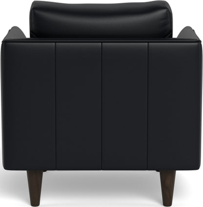 Rainey 35" Leather Arm Chair - Tribeca Black