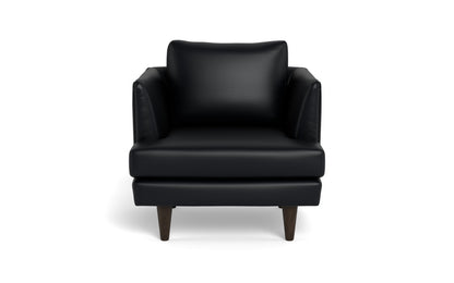 Rainey 35" Leather Arm Chair - Tribeca Black