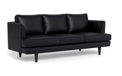 Rainey 83" Leather Sofa - Tribeca Black