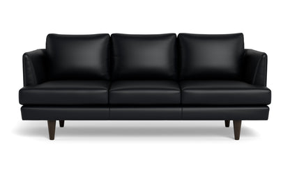 Rainey 83" Leather Sofa - Tribeca Black