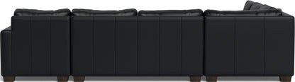 Track 141" Leather Corner Sectionals W. Full Sleeper & Right Chaise