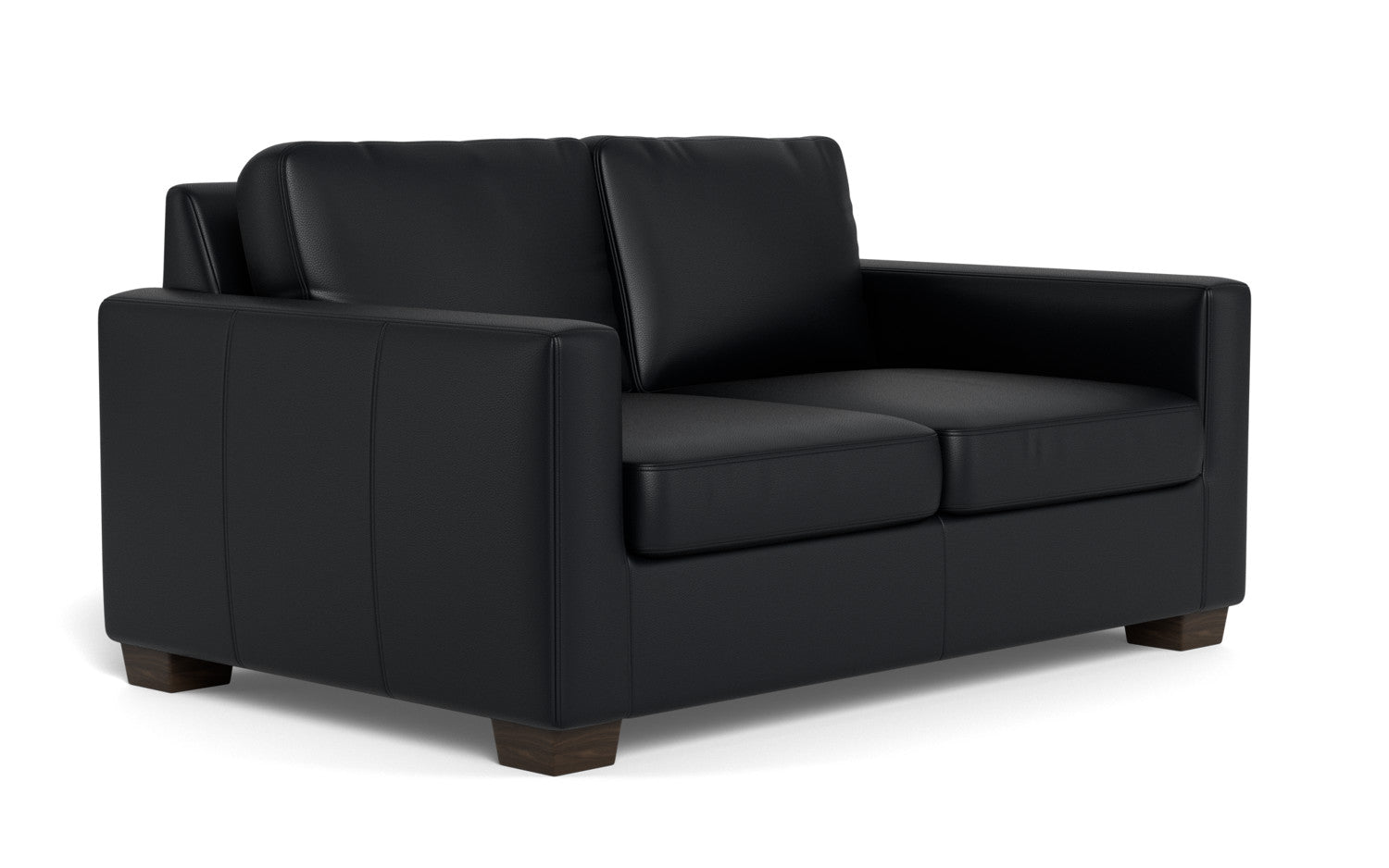 Track 62" Leather Twin Sleeper - Tribeca Black