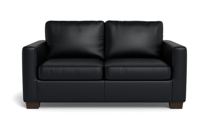 Track 62" Leather Twin Sleeper - Tribeca Black
