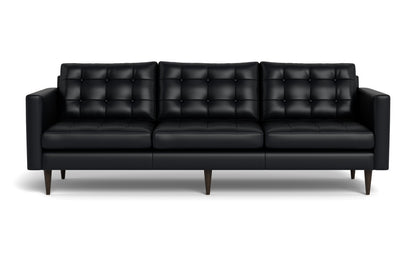 Wallace 98" Leather Estate Sofa - Tribeca Black
