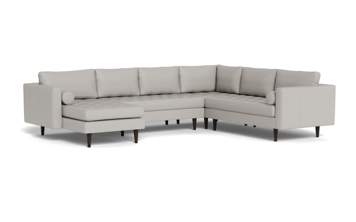 Ladybird 133" Leather Corner Sectionals w. Left Chaise - Tribeca Chelsea