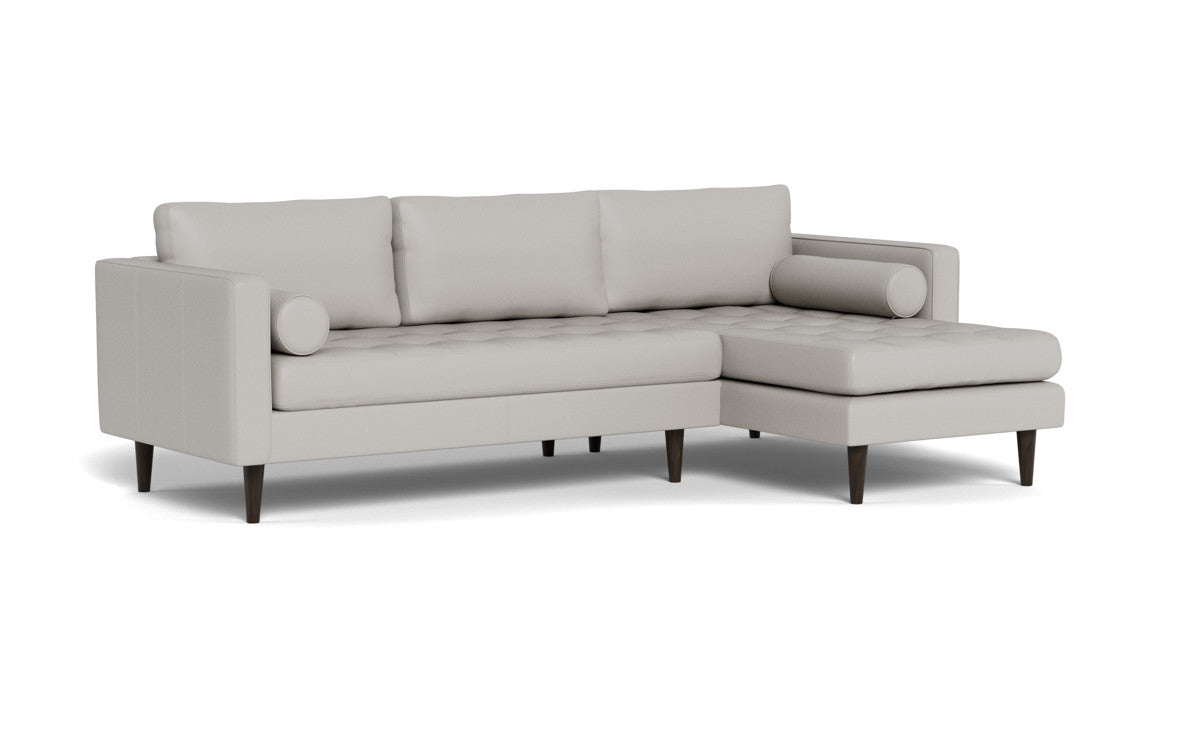 Ladybird 102" Leather Right Chaise Sectional - Tribeca Chelsea