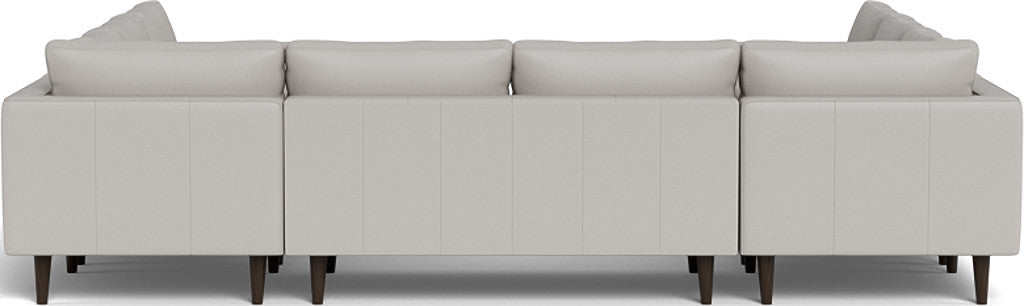 Ladybird 134" Leather U Sectional - Tribeca Chelsea