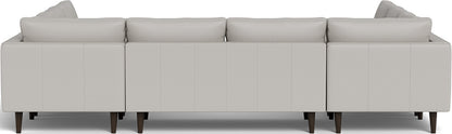 Ladybird 134" Leather U Sectional - Tribeca Chelsea