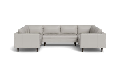 Ladybird 134" Leather U Sectional - Tribeca Chelsea