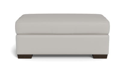 Mesa Leather Ottoman - Tribeca Black