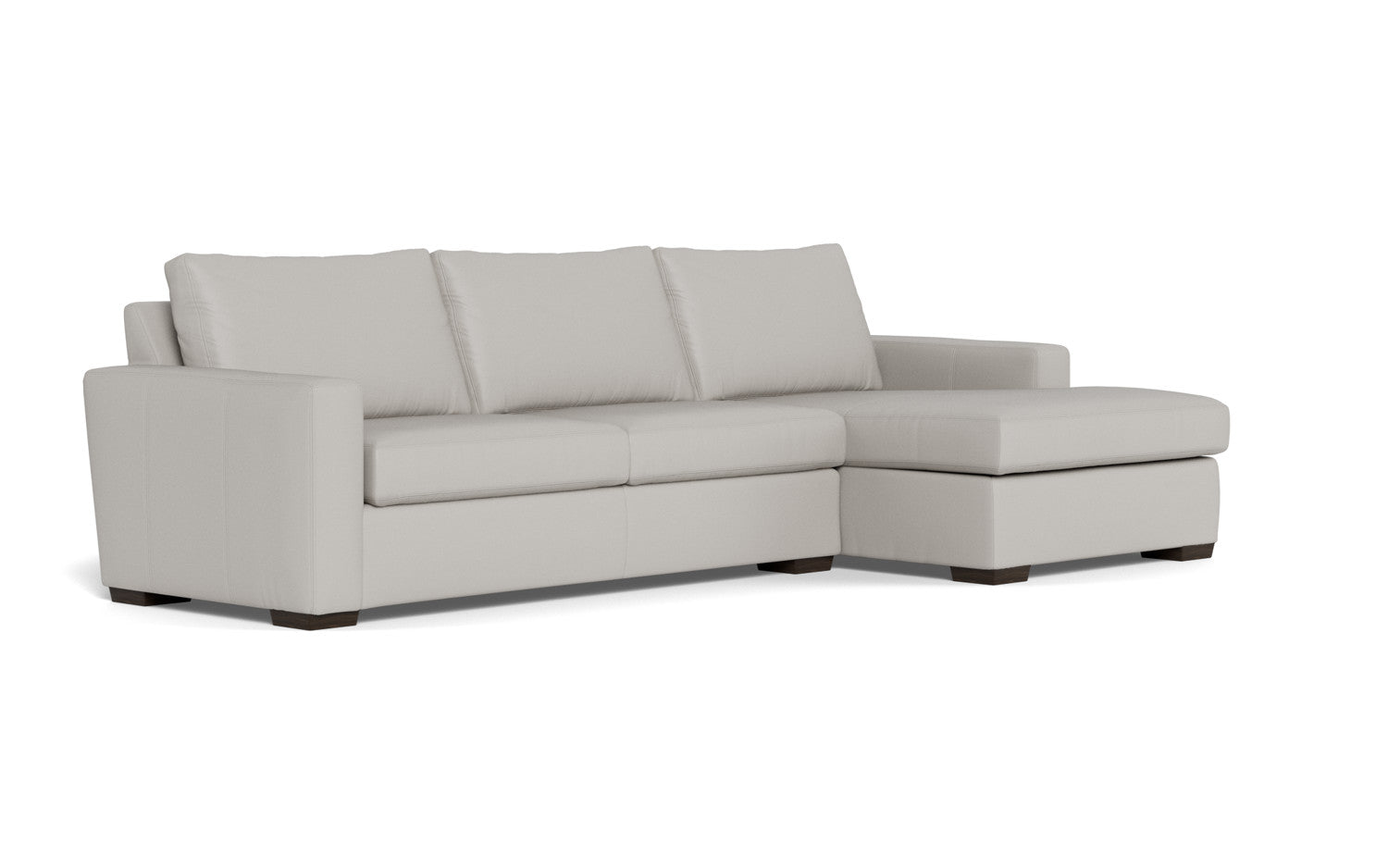Mesa 123" Leather Right Chaise Sectional - Tribeca Chelsea