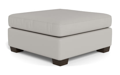 Track Leather Cocktail Ottoman - Tribeca Black