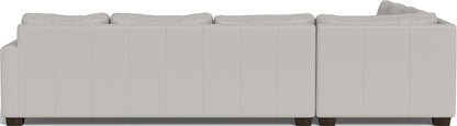 Track 121" Leather Right Corner Sleeper Sectional - Tribeca Chelsea