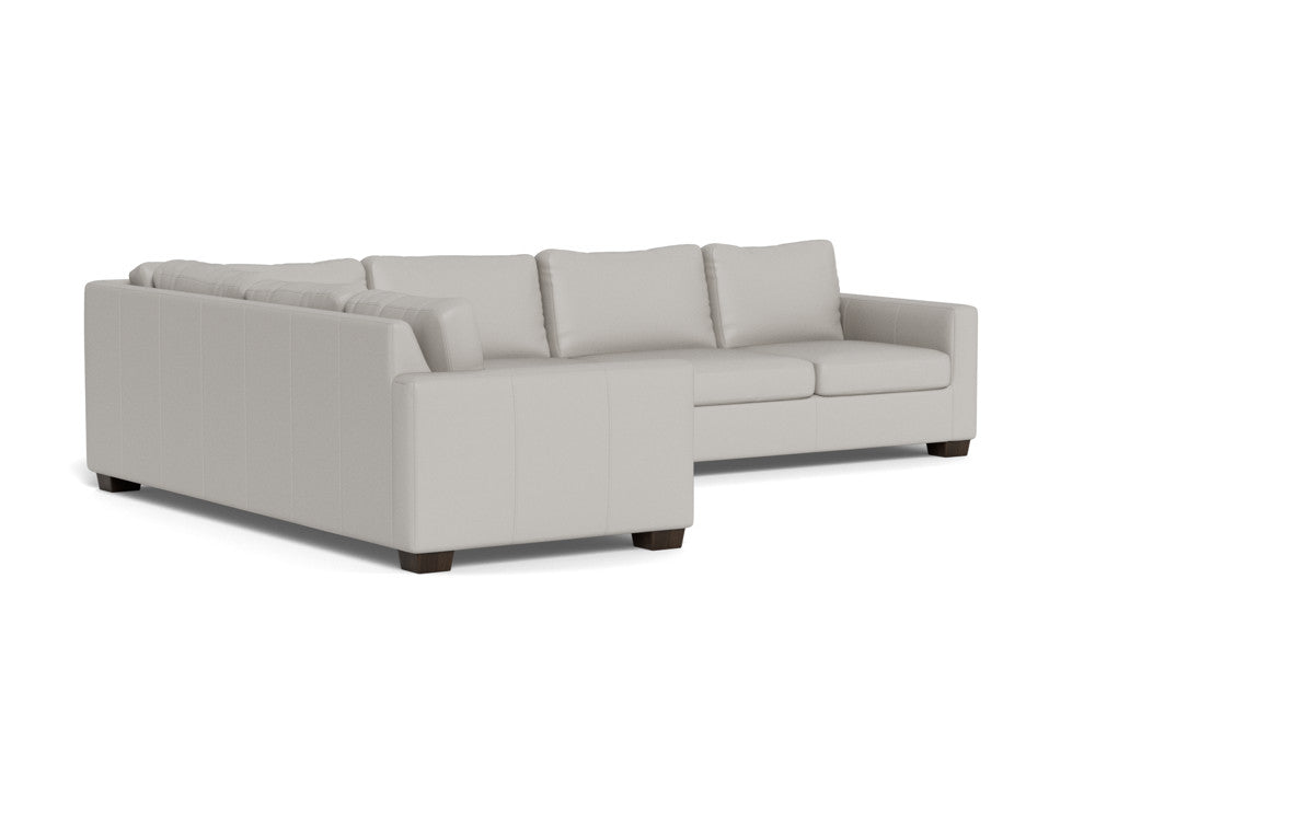 Track 121" Leather Right Corner Sleeper Sectional - Tribeca Chelsea