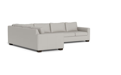 Track 121" Leather Right Corner Sleeper Sectional - Tribeca Chelsea