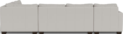 Track 141" Leather Corner Sectionals W. Full Sleeper & Left Chaise - Tribeca Chelsea