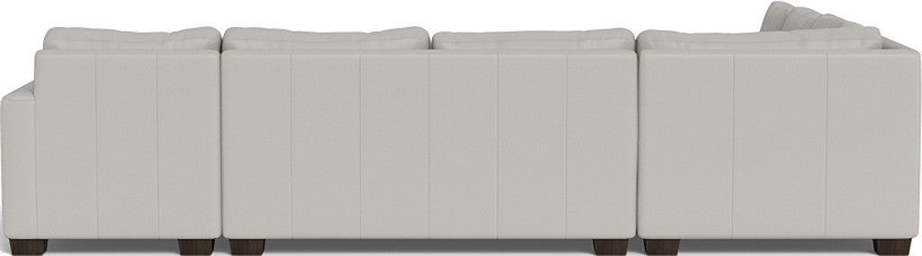 Track 141" Leather Corner Sectionals W. Full Sleeper & Right Chaise