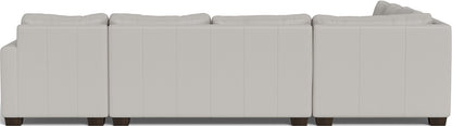 Track 141" Leather Corner Sectionals W. Full Sleeper & Right Chaise