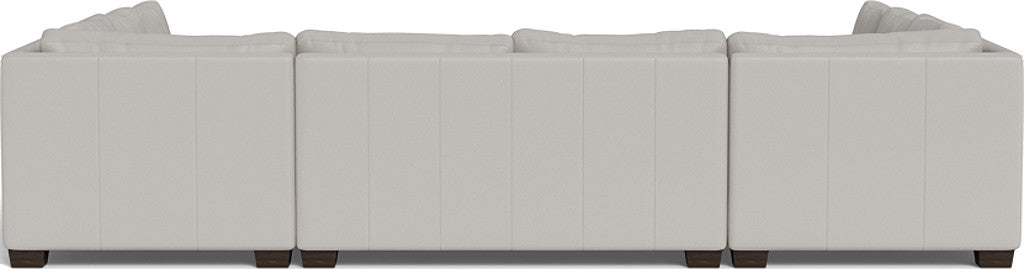 Track 141" Leather Corner Sofa U Sectional - Tribeca Chelsea